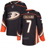 Camiseta Hockey Anaheim Ducks 7 Andrew Cogliano Autentico Negro