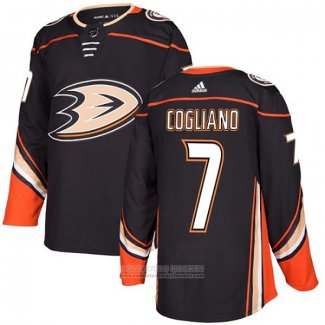 Camiseta Hockey Anaheim Ducks 7 Andrew Cogliano Autentico Negro