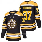 Camiseta Hockey Boston Bruins Patrice Bergeron Primera Autentico 2018 Negro