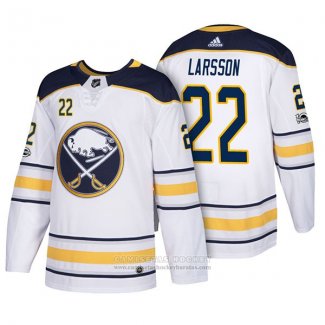 Camiseta Hockey Buffalo Sabres 22 Johan Larsson 2018 New Season Team Road Blanco