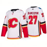 Camiseta Hockey Calgary Flames 27 Dougie Hamilton Segunda Premier 2017-2018 Blanco