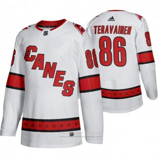 Camiseta Hockey Carolina Hurricanes Teuvo Teravainen Segunda Autentico Blanco