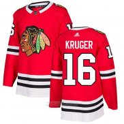 Camiseta Hockey Chicago Blackhawks 16 Marcus Kruger Primera Autentico Rojo