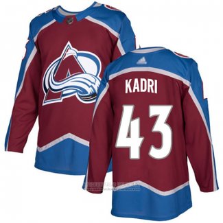 Camiseta Hockey Colorado Avalanche 43 Kadri Primera Autentico Rojo