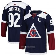 Camiseta Hockey Colorado Avalanche Gabriel Landeskog Alterno Primegreen Autentico Pro Azul