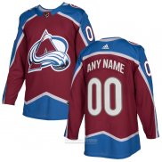 Camiseta Hockey Colorado Avalanche Primera Personalizada Rojo