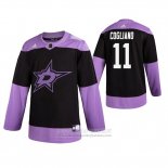 Camiseta Hockey Dallas Stars Andrew Cogliano 2019 Fights Cancer Negro