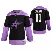 Camiseta Hockey Dallas Stars Andrew Cogliano 2019 Fights Cancer Negro