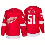 Camiseta Hockey Detroit Red Wings 51 Frans Nielsen New Outfitted 2018 Rojo