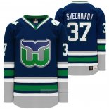 Camiseta Hockey Hartford Whalers Night Andrei Svechnikov Heritage Throwback Azul