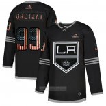 Camiseta Hockey Los Angeles Kings Wayne Gretzky 2020 USA Flag Negro