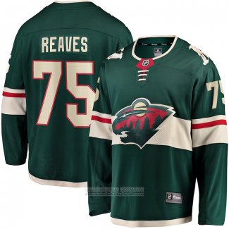 Camiseta Hockey Minnesota Wild Ryan Reaves Primera Breakaway Verde