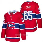 Camiseta Hockey Montreal Canadiens 65 Andrew Shaw Autentico Primera 2018 Rojo