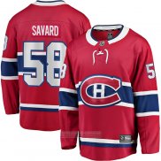 Camiseta Hockey Montreal Canadiens David Savard Primera Breakaway Rojo