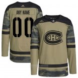 Camiseta Hockey Montreal Canadiens Personalizada Military Appreciation Team Autentico Practice Camuflaje