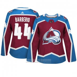 Camiseta Hockey Mujer Colorado Avalanche 44 Mark Barberio Primera Adizero Jugador Maroon