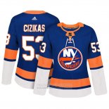 Camiseta Hockey Mujer New York Islanders 53 Casey Cizikas Adizero Jugador Primera Azul