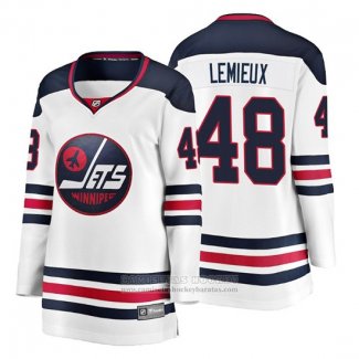 Camiseta Hockey Mujer Winnipeg Jets Brendan Lemieux Heritage Fanatics Breakaway Blanco