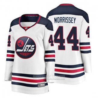 Camiseta Hockey Mujer Winnipeg Jets Josh Morrissey Heritage Breakaway Blanco