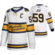 Camiseta Hockey Nashville Predators Retro Roman Josi Breakaway Jugador 2020 Winter Classic Blanco