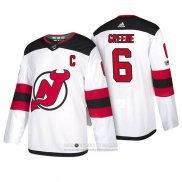 Camiseta Hockey New Jersey Devils 6 Andy Greene 2018 Blanco