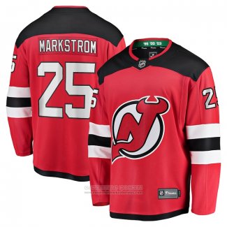 Camiseta Hockey New Jersey Devils Jacob Markstrom Primera Premier Breakaway Rojo