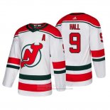 Camiseta Hockey New Jersey Devils Taylor Hall Alterno Autentico Blanco