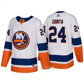 Camiseta Hockey New York Islanders 24 Stephen Gionta New Outfitted 2018 Blanco