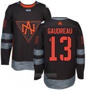 Camiseta Hockey Nino America del Norte Johnny Gaudreau 13 Premier 2016 World Cup Negro