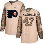 Camiseta Hockey Nino Philadelphia Flyers 47 Andrew Macdonald Camuflaje Autentico 2017 Dia De Los Veteranos Stitched