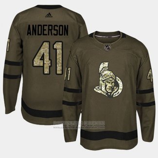 Camiseta Hockey Ottawa Senators Craig Anderson Camuflaje Salute To Service