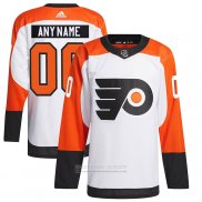 Camiseta Hockey Philadelphia Flyers Segunda Primegreen Autentico Personalizada Blanco