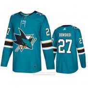 Camiseta Hockey San Jose Sharks Joonas Donskoi Primera Verde