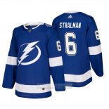 Camiseta Hockey Tampa Bay Lightning Anton Stralman Primera Autentico Jugador Azul