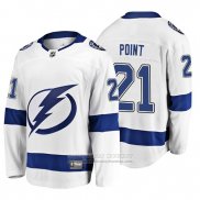 Camiseta Hockey Tampa Bay Lightning Brayden Point 2019 Segunda Breakaway Blanco