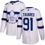 Camiseta Hockey Toronto Maple Leafs 91 John Tavares Autentico 2018 Stadium Series Blanco