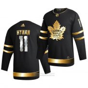 Camiseta Hockey Toronto Maple Leafs Zach Hyman Golden Edition Limited Autentico 2020-21 Negro