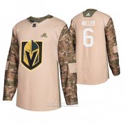 Camiseta Hockey Vegas Golden Knights Colin Miller Dia De Los Veteranos Camuflaje