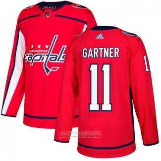 Camiseta Hockey Washington Capitals 11 Mike Gartner Primera Autentico Rojo