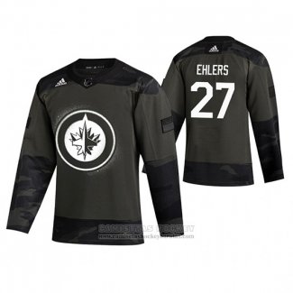 Camiseta Hockey Winnipeg Jets Nikolaj Ehlers 2019 Dia De Los Veteranos Camuflaje