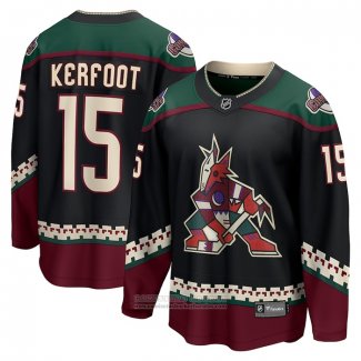 Camiseta Hockey Arizona Coyotes Alex Kerfoot Primera Breakaway Negro