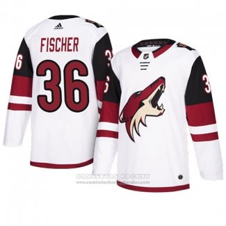 Camiseta Hockey Arizona Coyotes Christian Fischer Autentico Segunda Blanco