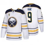 Camiseta Hockey Buffalo Sabres 9 Evander Kane 2018 New Season Team Road Blanco