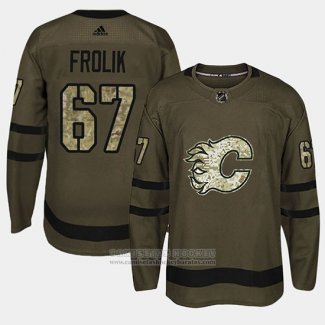 Camiseta Hockey Calgary Flames Michael Frolik Camuflaje Salute To Service