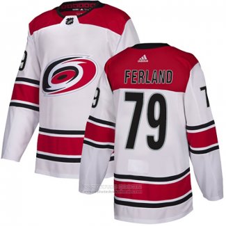 Camiseta Hockey Carolina Hurricanes 79 Micheal Ferland Segunda Autentico Blanco