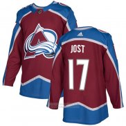 Camiseta Hockey Colorado Avalanche 17 Tyson Jost Primera Autentico Rojo