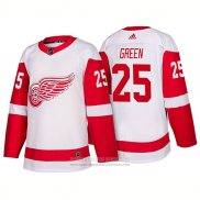 Camiseta Hockey Detroit Red Wings 25 Mike Green New Outfitted 2018 Blanco