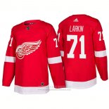 Camiseta Hockey Detroit Red Wings 71 Dylan Larkin New Outfitted 2018 Rojo