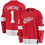 Camiseta Hockey Detroit Red Wings Terry Sawchuk Premier Breakaway Retired Rojo