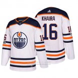 Camiseta Hockey Edmonton Oilers 16 Jujhar Khaira 2018 Blanco